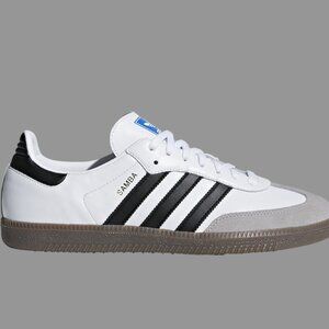 Adidas Samba OG Shoes White / Gray Size 8.5 Like new!